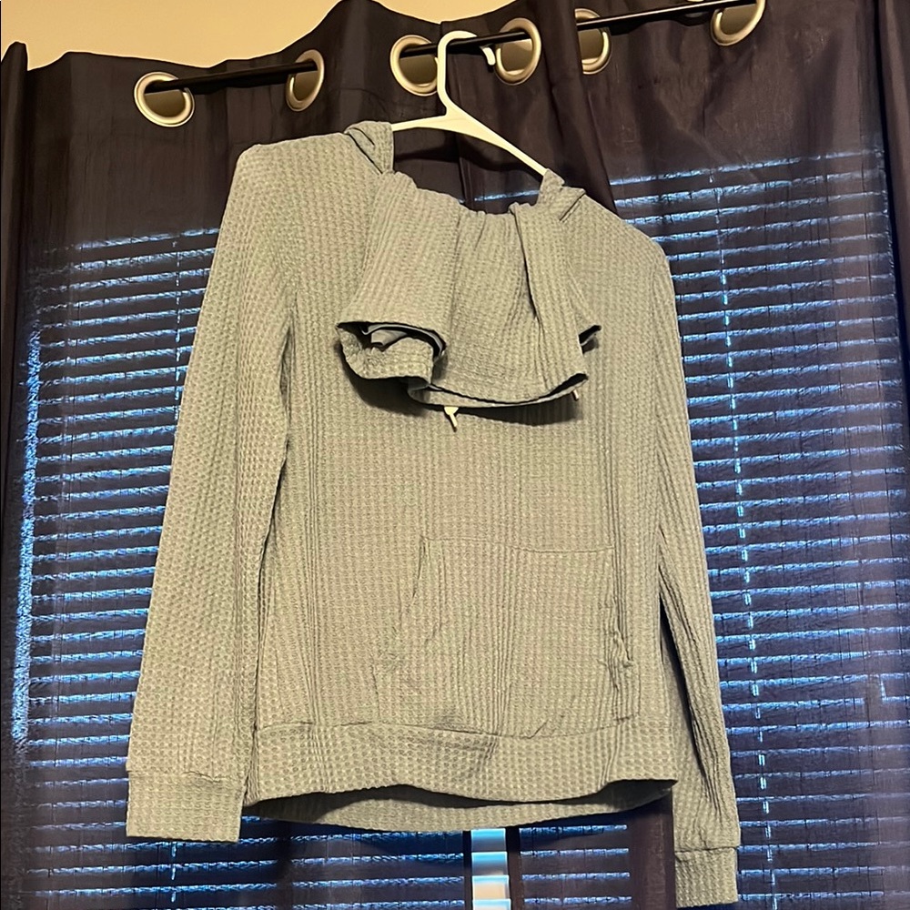 Blue Waffle Knit PJ set